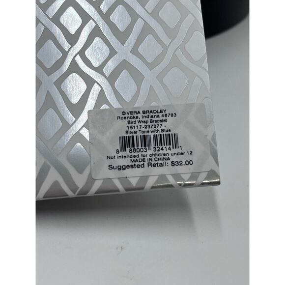 Vera‎ Bradley Rhinestone
Bird Silver Tone Braided Blue Wrap Bracelet New - Picture 10 of 12